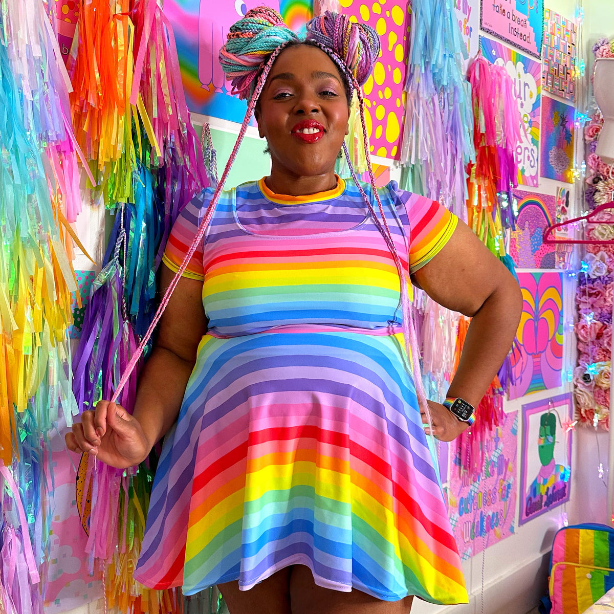 rainbow fashion plus size dresses Vanessa Mini Dress main image 0