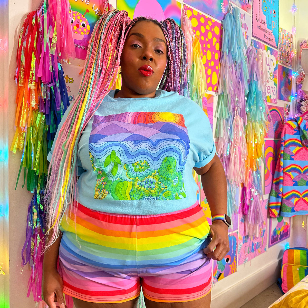 Road Trip To Santa Cruz Boxy T-shirt – a rainbow in your cloud