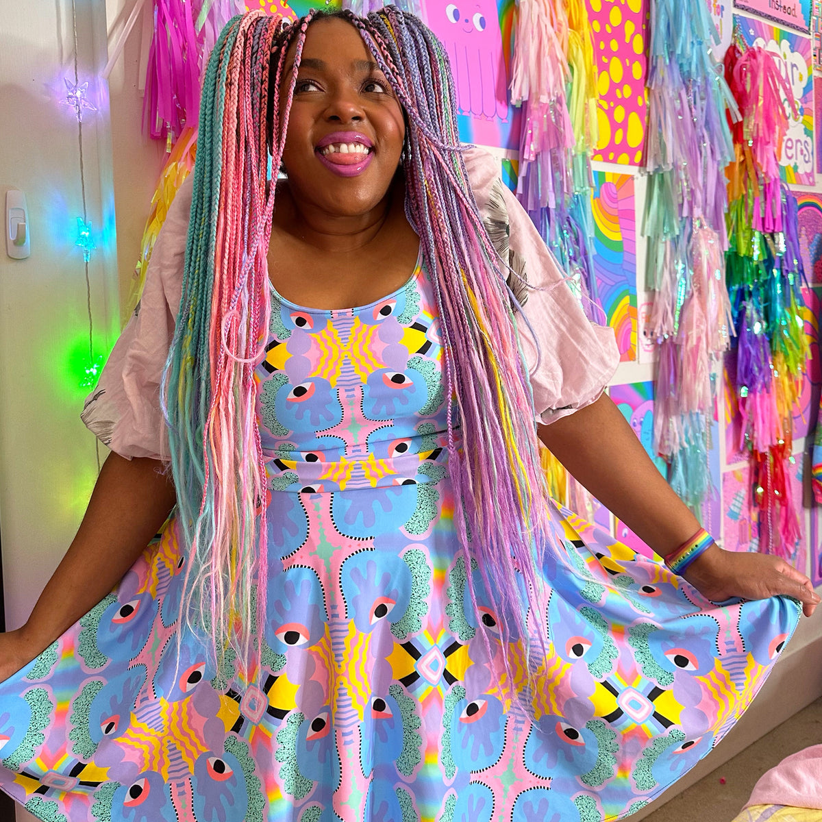 Seeing Myself Skater Dress – a rainbow in your cloud
