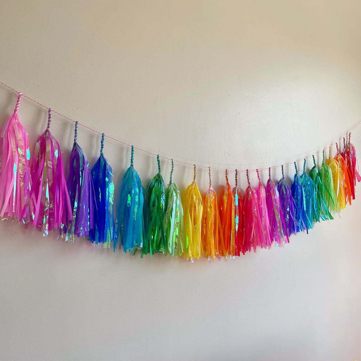 Rainbow Tissue Tassel Paper DIY Garland for Birthday Wedding Party 14inch  35 Tassel - China Paper Garland and Garland price