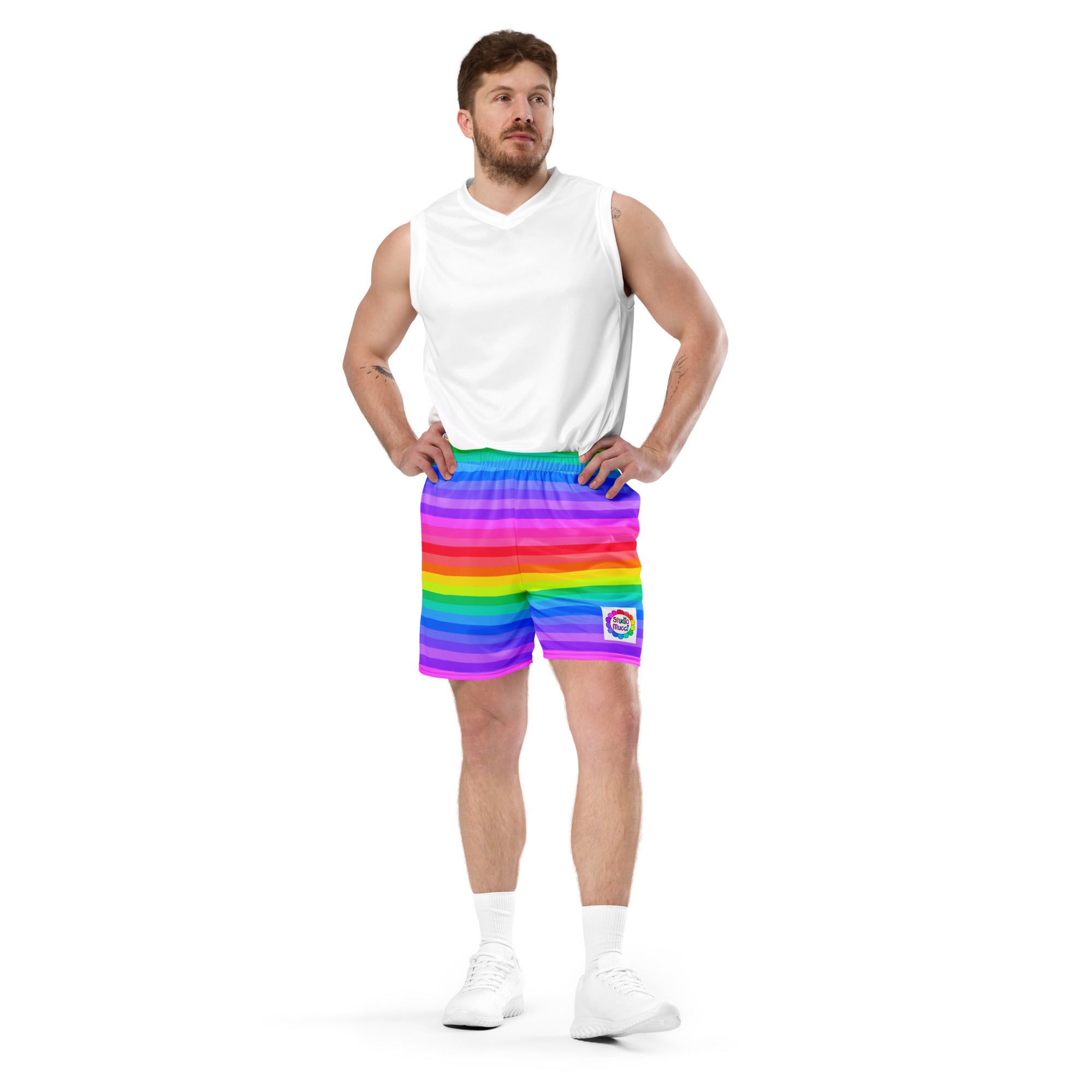 Happy Rainbow Mesh Shorts
