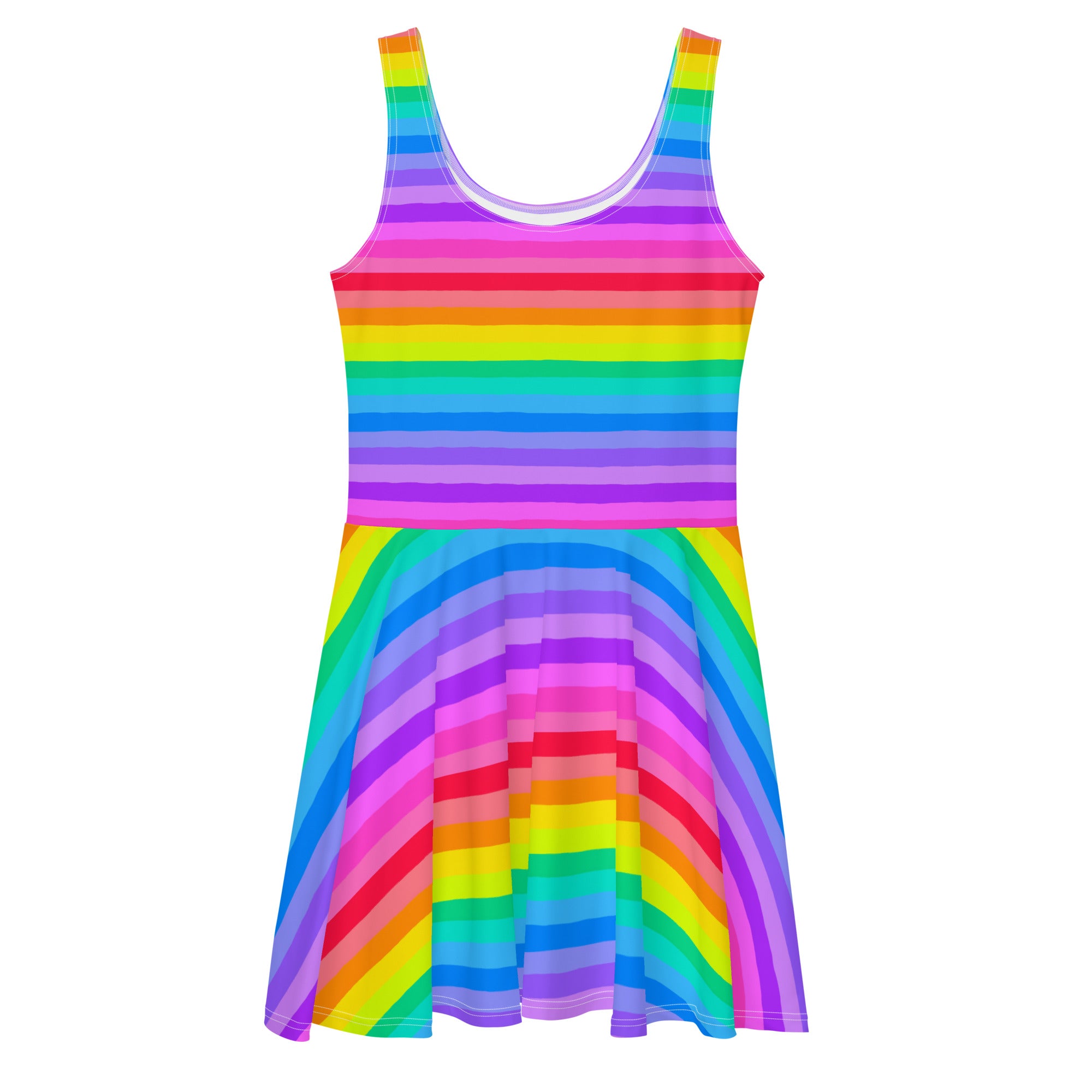 Happy Rainbow Skater Dress – a rainbow in your cloud Happy Rainbow Skater Dress – a rainbow in your cloud