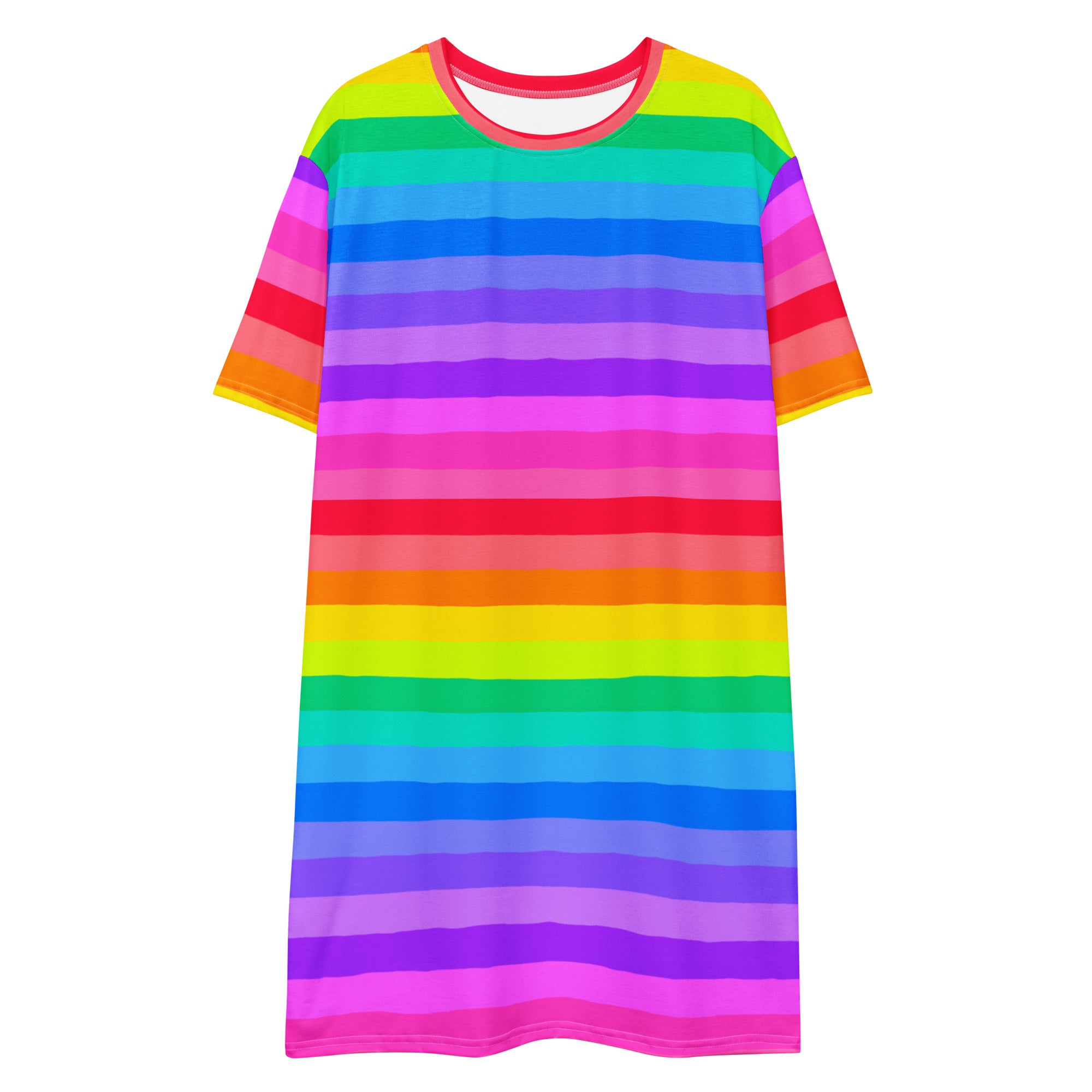 Happy Rainbow T-shirt Dress – a rainbow in your cloud