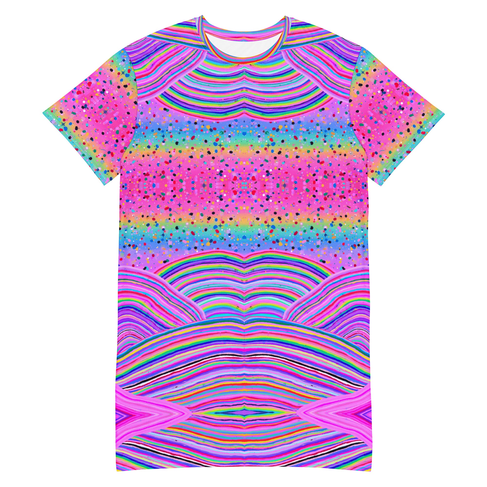 rainbow t shirt dress Pastel Rainbow T-Shirt Dress