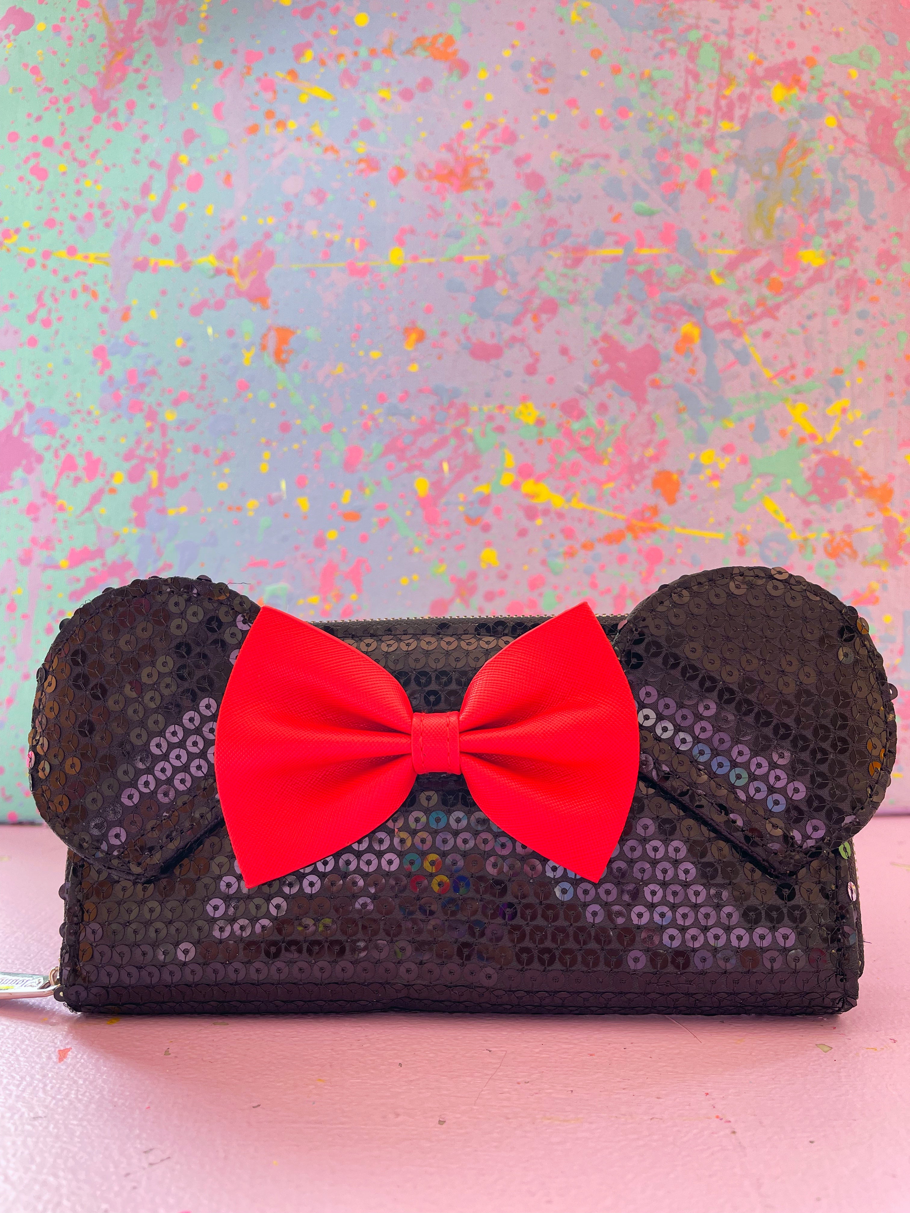 Black Sequin Minnie Mouse Wallet