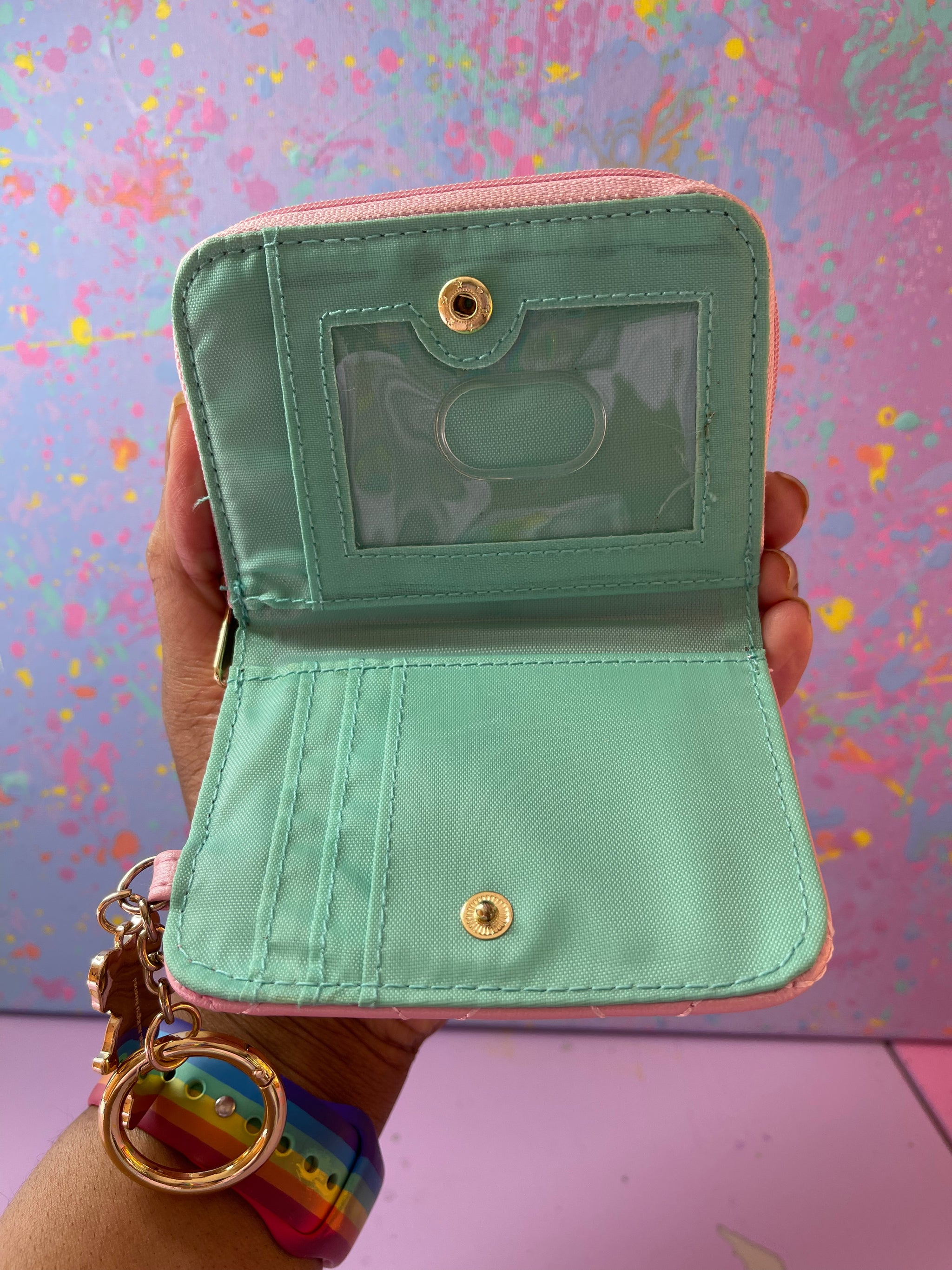 Disney Little Mermaid Ariel Hinge Wallet For Women - Vegan Leather, 7x4 Inches, Officially Licensed