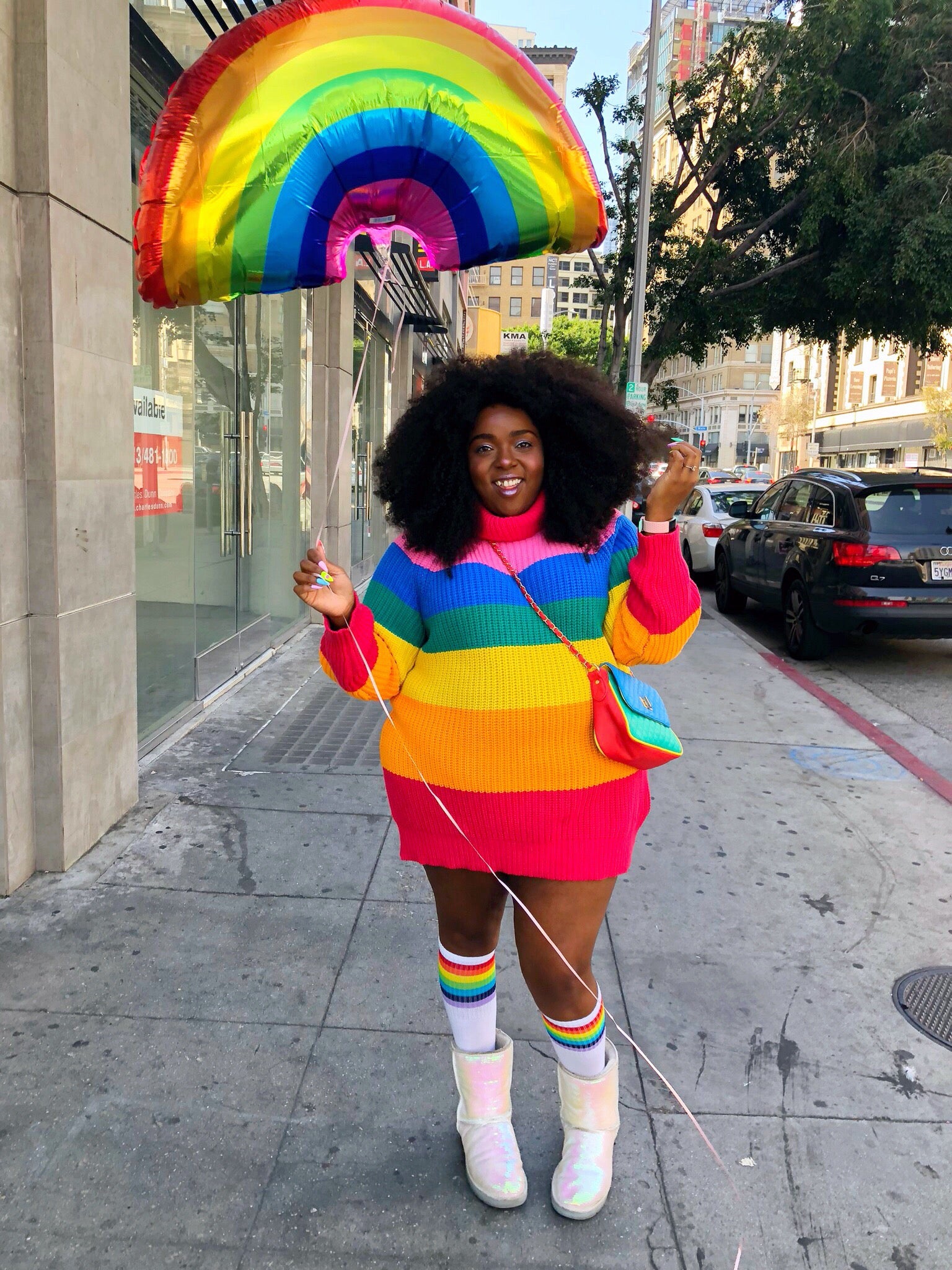 Rainbow Sweater Dress