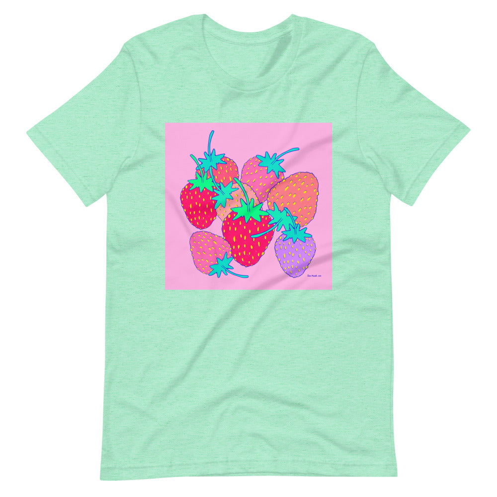 your Cloudland T-Shirt – Strawberries Soft cloud rainbow in a